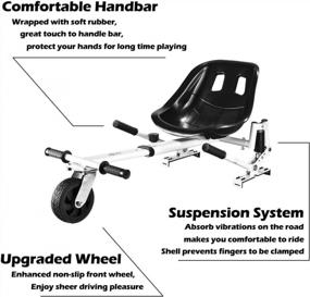 img 1 attached to Крепление для ховерборда с регулируемой длиной и подвеской - Совместимо с 6-дюймовыми, 8,5-дюймовыми и 10-дюймовыми самобалансирующими самокатами для детей всех возрастов - Аксессуар для картинга для большего удовольствия и безопасности