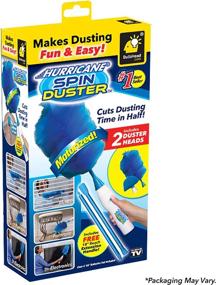 img 3 attached to 💨 Hurricane Spin Duster: Motorized Dust Wand by BulbHead - The Ultimate Electric Duster for Effortless Dust Removal in a Single Spin! (Blue and White)