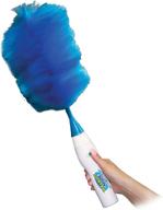 💨 hurricane spin duster: motorized dust wand by bulbhead - the ultimate electric duster for effortless dust removal in a single spin! (blue and white) logo