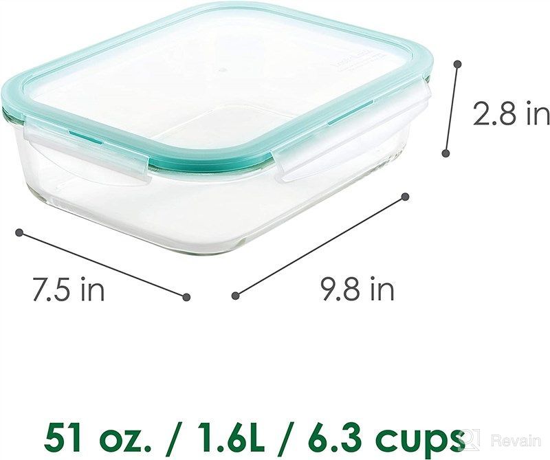 Lock & Lock Purely Better 51 oz. Rectangular Glass Food Storage Container Clear