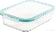 🔒 locknlock purely better glass food storage container: rectangle-51 oz, clear lid included логотип