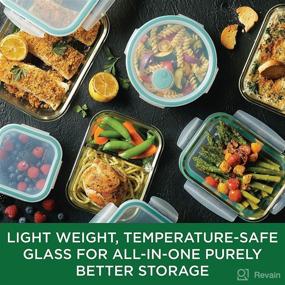 img 1 attached to 🔒 LocknLock Purely Better Glass Food Storage Container: Rectangle-51 oz, Clear Lid Included