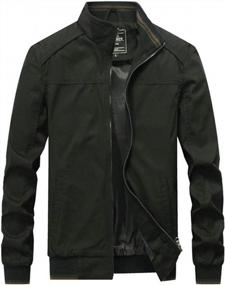 img 4 attached to Men'S Flight Bomber Jacket | FTCayanz Cotton Lightweight Softshell Windbreaker Zip Coat Outwear