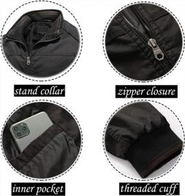 img 1 attached to Men'S Flight Bomber Jacket | FTCayanz Cotton Lightweight Softshell Windbreaker Zip Coat Outwear