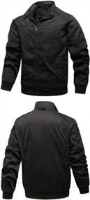 img 3 attached to Men'S Flight Bomber Jacket | FTCayanz Cotton Lightweight Softshell Windbreaker Zip Coat Outwear