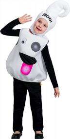 img 3 attached to IKALI костюм на Хэллоуин-белые призрачные одежды с деталями летучей мыши и паука для мальчиков, девочек, малышей и детей