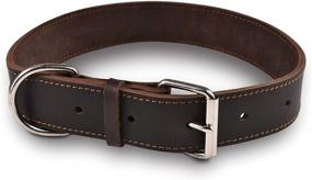 img 4 attached to 🐶 LUXACO Leather Dog Collar: Full Grain Latigo Leather, Soft & Durable, for Medium & Small Dogs, Black & Brown