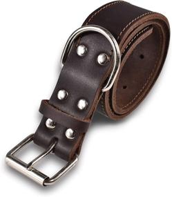 img 3 attached to 🐶 LUXACO Leather Dog Collar: Full Grain Latigo Leather, Soft & Durable, for Medium & Small Dogs, Black & Brown