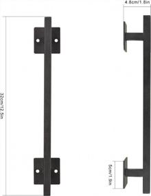 img 1 attached to Upgrade Your Space With Homode'S Rustic 12 Inch Sliding Barn Door Handle In Matte Black Iron Steel