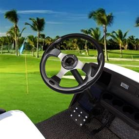 img 1 attached to 🏌️ Elevate Your Golfing Experience with MOTAFAR Universal Fit Golf Cart Steering Wheel: Ideal for Club Car, EZGO, Yamaha, Precedent Tempo, DS