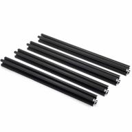 4pcs 400mm v-shaped black anodized aluminum profile extrusion for diy 3d printer and cnc machine - iverntech 2020 european standard logo