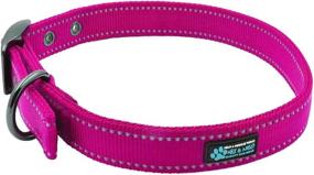 img 3 attached to Reflective Metal Buckle Dog Collar by Max and Neo - Every Collar Sold Supports Dog Rescue!