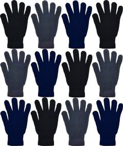 img 2 attached to Wholesale Brushed Interior Stretchy Assorted Men's Accessories ~ Gloves & Mittens