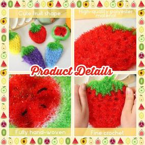 img 2 attached to 🍽️ 10-Pack Non-Scratch Double Layered Fruit Dish Scrubber – Odor-Free Kitchen Sponge for Dishes, Cookware, Tubs, Sinks