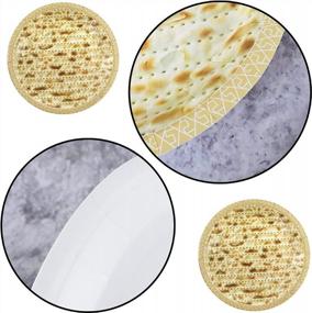 img 1 attached to 50-Piece Passover Seder Disposable Paper Plates With Matzah Design, 7 Inches For Cake & Desserts