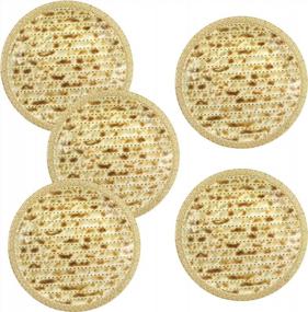 img 2 attached to 50-Piece Passover Seder Disposable Paper Plates With Matzah Design, 7 Inches For Cake & Desserts