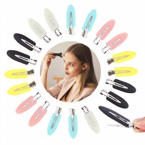 img 4 attached to VCOSTORE 10 Pcs Creaseless Hair Clips For Women Girls Hair Styling, Bang Clips For Women Hairstyle Makeup Application With 5 Colors