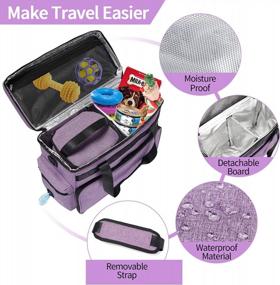 img 3 attached to Travel In Style With PUEIKAI'S Airline Approved Dog Travel Bag & Accessory Set