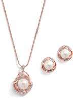 💍 women's jewelry sets - mariell freshwater necklace and earrings for bridesmaids логотип