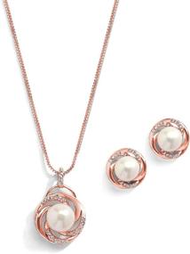 img 4 attached to 💍 Women's Jewelry Sets - Mariell Freshwater Necklace and Earrings for Bridesmaids