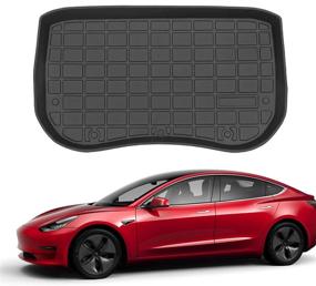 img 4 attached to Bomely Fit 2017-2020 Tesla Model 3 Frunk Mat Front Trunk Mats TPE Cargo Liner All Weather Tesla Model 3 Accessories (Front Trunk Mat 17-20)
