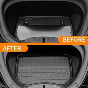 img 2 attached to Bomely Fit 2017-2020 Tesla Model 3 Frunk Mat Front Trunk Mats TPE Cargo Liner All Weather Tesla Model 3 Accessories (Front Trunk Mat 17-20)