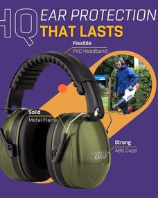 img 2 attached to Vanderfields Ear Protection Earmuffs: Noise Cancelling & Passive Reduction For Safety Hearing - Adult Headphones For Shooting, Lawn Mowing, DIY, Construction & Woodworking.