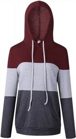 img 2 attached to Women'S Printed Sweatshirt With Drawstring Hood And Pocket - NEWCOSPLAY Long Sleeve Pullover Top