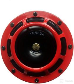 img 3 attached to 🔊 YONEDA Electric Grill Mount Car Horns: Premium 12V Dual Supertone Horns with Red Protective Grills - Loud, Weather Resistant, Twin Disc Horns Kit