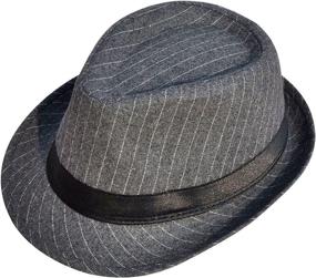 img 4 attached to Women'S Classic Gangster Stain-Resistant Crushable Fedora Hat, Men'S Gentleman'S Fedora Hat