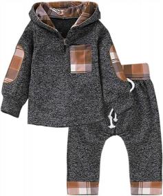 img 4 attached to Stylish Jogger Outfit For Baby Girls And Boys, Available In Sizes 0-24 Months By BINPAW