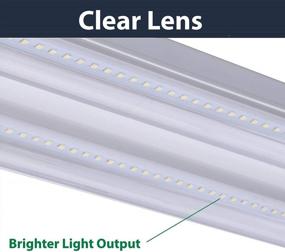 img 1 attached to Energy-Efficient LED 4Ft Shop Light - 40W, 4000K, Clear Lens, 4500LM, Non-Linkable, Ideal For Garage & Shop Ceilings, Pull Cord Chain, Plug-In, Replaces 4 Foot Fluorescent Tube.