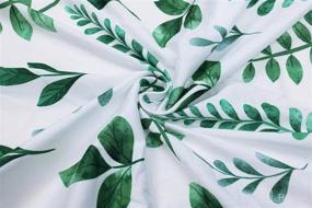 img 2 attached to 🌿 Watercolor Green Botanical Leaf Pack n Play Sheets 2 Pack - Stretchy Jersey Knitted Portable Mini Crib Sheets Playard Mattress Cover for Baby Boys and Girls