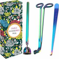 complete candle care kit - trimmer, cutter, snuffer, and dipper set for enhanced burning experience - ideal for candle lovers - multi-colored gift packaging included логотип
