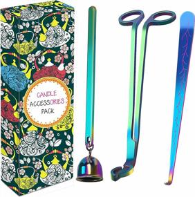 img 4 attached to Complete Candle Care Kit - Trimmer, Cutter, Snuffer, And Dipper Set For Enhanced Burning Experience - Ideal For Candle Lovers - Multi-Colored Gift Packaging Included