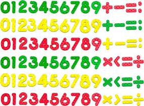 img 4 attached to SpriteGru 102Pcs Magnetic Numbers For Basic Math Mathematics Education (Stars Background)