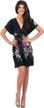 floral print kimono sleeve v-neck mini dress for women's sexy summer beachwear by koh koh logo