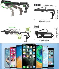 img 1 attached to Sun Visor Car Phone Holder Mount Multifunctional Cell Phone Stand HIYITKS Universal Adjustable Arm Cradles Car Holder Mount Phone Car Clip Mount For Sun Visor Rearview Mirror Steering Wheel (Green)