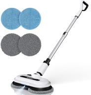 cordless electric spin mop: ultimate floor cleaner with 300ml water tank & led headlight logo