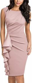 img 4 attached to Chic And Classic: Knitee Women'S Sleeveless Ruffle Bodycon Dress For Business And Cocktails