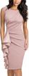 chic and classic: knitee women's sleeveless ruffle bodycon dress for business and cocktails logo