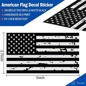 img 3 attached to Reflective Subdued Tattered American Flag Sticker 2