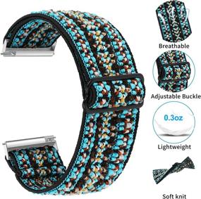img 1 attached to (2-Pack) Limque Stretch Watch Bands Compatible With Fitbit Versa/Versa 2/Versa Lite/SE