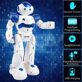 img 3 attached to Управляемая жестами игрушка-робот Yoego для детей - программируемая ходьба, танцы и пение с обучающей музыкой!