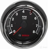 🏎️ bosch sport ii 3-3/8" tachometer - actron sp0f000018 (black dial face, chrome bezel) logo