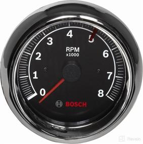 img 3 attached to 🏎️ Bosch Sport II 3-3/8" Tachometer - Actron SP0F000018 (Black Dial Face, Chrome Bezel)