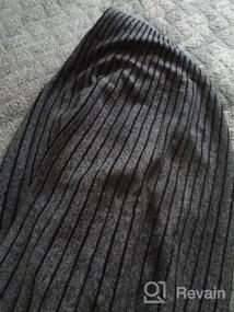 img 6 attached to Зимняя двусторонняя трикотажная юбка-миди с эластичным поясом для женщин - Плиссированный трапециевидный дизайн