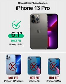 img 3 attached to 2021 Новый двухслойный сверхпрочный противоударный защитный чехол для IPhone 13 Pro 6,1 дюйма - светло-розовая крышка Poetic Neon Series