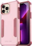 2021 новый двухслойный сверхпрочный противоударный защитный чехол для iphone 13 pro 6,1 дюйма - светло-розовая крышка poetic neon series логотип