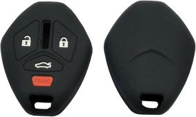 img 4 attached to 🔒 Protective Silicone Key Fob Cover for Mitsubishi Eclipse Endeavor Galant Lancer Outlander - 2PCS Set